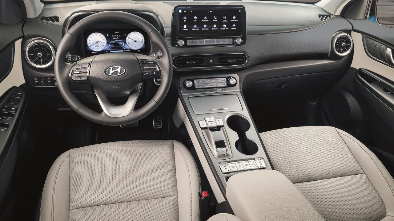 2021 hyundai kona ev on sale interior